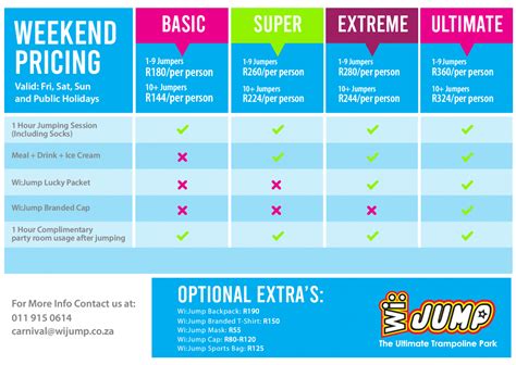 Jump Prices, Group Packages & Exciting Offers!.